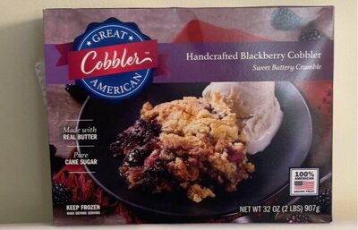 Sweet Buttery Crumble Handcrafted Blackberry Cobbler, Sweet Buttery Crumble