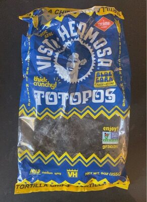 Blue Corn With A Flash Of Lime Mild Totopos Tortilla Chips, Lime