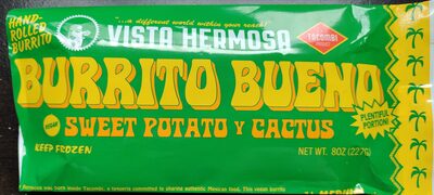 Sweet Potato Y Cactus Burrito Bueno, Sweet Potato Y Cactus