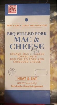 BBQ Pulled Pork Mac & Cheese Creamy Mac & Cheese Topped With BBQ Pulled Pork And Shredded Cheese, BBQ Pulled Pork Mac & Cheese