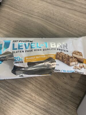 Peanut Butter Lover Level-1 High Quality Protein Bar, Peanut Butter Lover