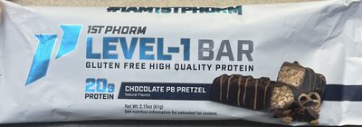 Chocolate Pb Pretzel Level-1 High Quality Protein Bar, Chocolate