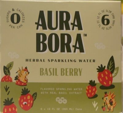 Basil Berry Herbal Sparkling Water, Basil Berry