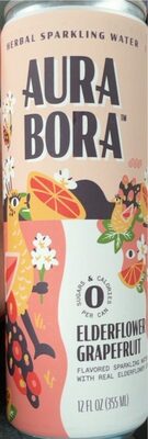 Elderflower Grapefruit Flavored Herbal Sparkling Water, Elderflower Grapefruit