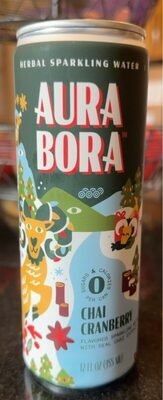 Chai Cranberry Flavored Herbal Sparkling Water, Chai Cranberry