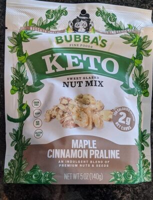 Maple Cinnamon Praline Glazed Keto Nut Mix, Maple Cinnamon Praline