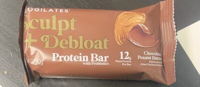 Sculpt + Debloat Plant Protein 12 G With Probiotics Bars, Chocolate Peanut Butter, Chocolate Peanut Butter