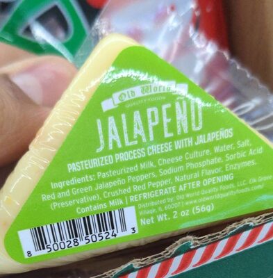 Jalapeno Pasteurized Process Cheese With Jalapenos, Jalapeno