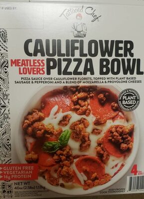 Cauliflower Pizza Sauce Over Cauliflower Florets, Topped With Plant Based Sausage & Pepperoni And A Blend Of Mozzarella & Provolone Cheeses Pizza Bowl, Cauliflower