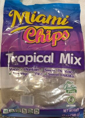 Yuca, Plantain, Sweet Plantain, Malanga, Yam, Sweet Potato Tropical Mix Chips, Yuca, Plantain, Sweet Plantain, Malanga, Yam, Sweet Potato