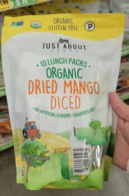 Organic Dried Diced Mango Lunch Packs