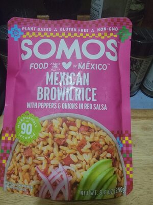 Mexican Brown Rice In Red Salsa With Peppers & Onions, Mexican Brown