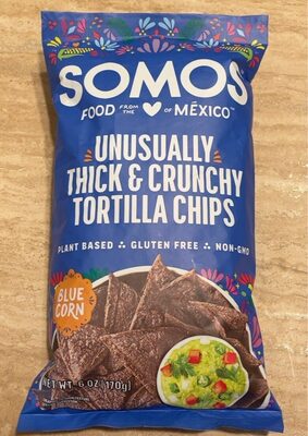 Blue Corn Unusually Thick & Crunchy Tortilla Chips, Blue Corn