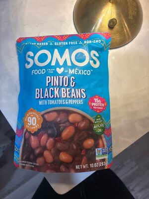 Pinto & Black Beans In Red Salsa With Tomatoes & Peppers, Red Salsa With Tomatoes & Peppers