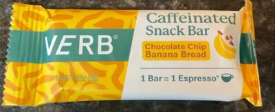 Chocolate Chip Banana Bread Caffeinated Energy Bar, Chocolate Chip; Banana Bread