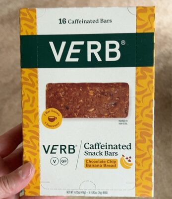 Chocolate Chip Banana Bread Caffeinated Energy Bars, Chocolate Chip Banana Bread