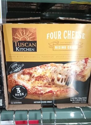 Four Cheese Made With Mozzarella, Parmesan, Asiago & Fontina Cheese Rising Crust Pizzas, Four Cheese