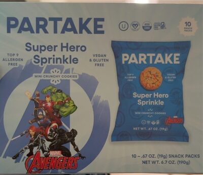 Super Hero Sprinkle Mini Crunchy Cookies, Super Hero Sprinkle