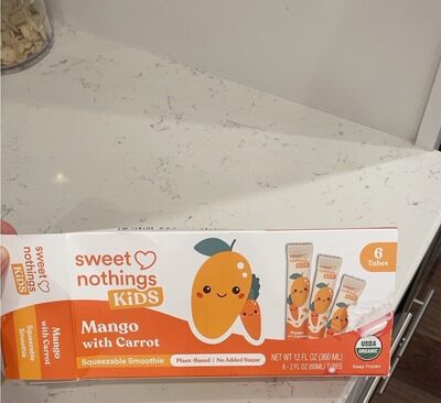 Mango With Carrot Squeezable Smoothie, Mango With Carrot