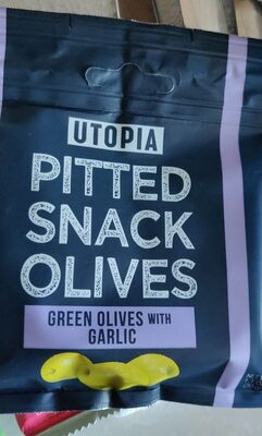 Green Olives With Garlic Pitted Snack Olives, Green Olives With Garlic
