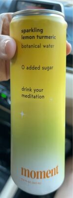Lemon Turmeric Sparkling Botanical Water, Lemon Turmeric