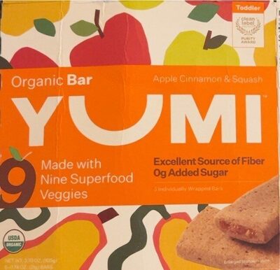 Apple Cinnamon & Squash Organic Bars, Apple Cinnamon & Squash