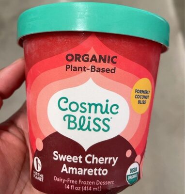 Sweet Cherry Amaretto Organic Plant-Based Dairy-Free Frozen Dessert, Sweet Cherry Amaretto