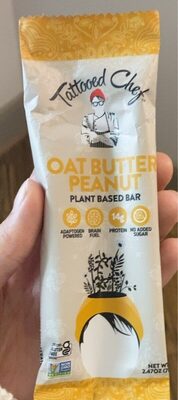 Oat Butter Peanut Plant Based Bar, Peanut Butter