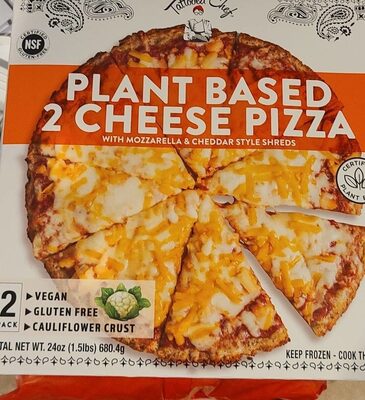Plant Based 2 Cheese Pizza With Mozzarella & Cheddar Style Shreds, 2 Cheese