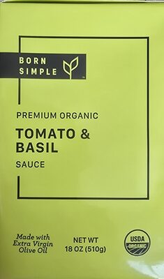 Tomato & Basil Premium Organic Sauce, Tomato & Basil