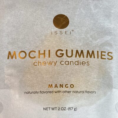 Mango Mochi Gummies Vegan Chewy Candies, Mango