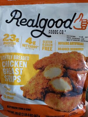Realgood Foods Co Chicken Strips, 20 Oz