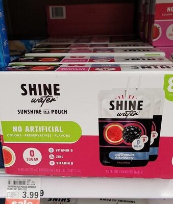 Shinewater Watermelon Blackberry Pouches, 8 X 6 Fl Oz, Watermelon; Blackberry