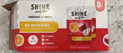 Shinewater Fruit Punch Pouches, 8 X 6 Fl Oz, Fruit Punch