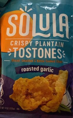 Roasted Garlic Crispy Plantain Tostones, Roasted Garlic