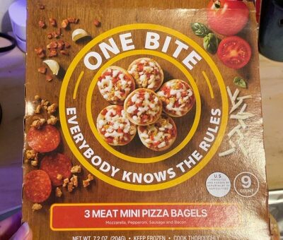 3 Meat Mini Pizza Bagels