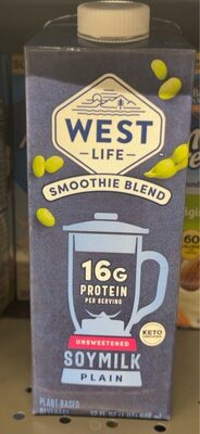 Smoothie Blend Unsweetened Plain Soymilk Plant-Based Beverage, Soymilk