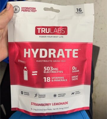 Strawberry Lemonade Electrolyte Drink Mix, Strawberry Lemonade