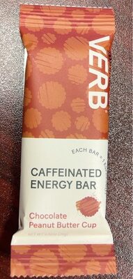 Chocolate Peanut Butter Cup Caffeinated Energy Bar, Chocolate; Peanut Butter