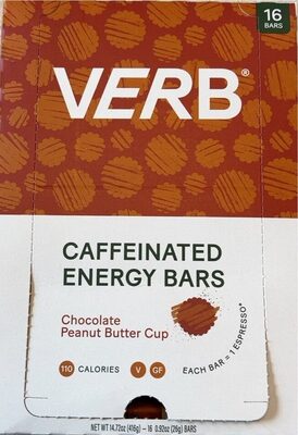 Chocolate Peanut Butter Cup Caffeinated Energy Bars, Chocolate Peanut Butter Cup