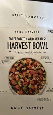 Sweet Potato + Wild Rice Hash Harvest Bowl With Great Northern Beans, Broccoli Rice And Avocado In A Spiced Tomato Sauce, Sweet Potato + Wild Rice Hash