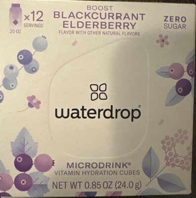 Blackcurrant Elderberry Vitamin Hydration Cubes, Blackcurrant Elderberry