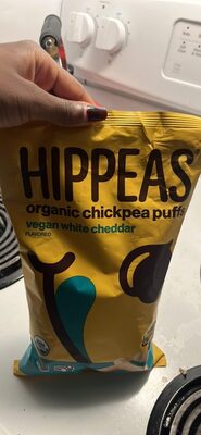 Vegan White Cheddar Flavored Organic Chickpea Puffs, Vegan White Cheddar