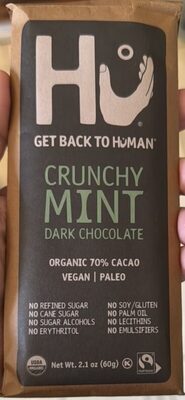 Crunchy Mint 70% Cacao Dark Chocolate, Crunchy Mint
