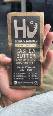 Cashew Butter + Pure Vanilla Bean Organic 70% Cacao Dark Chocolate, Cashew Butter + Pure Vanilla Bean