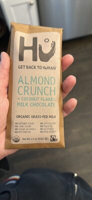Almond Crunch + Coconut Flakes Milk Chocolate, Almond; Coconut