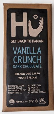 Vanilla Crunch 70% Cacao Dark Chocolate, Vanilla Crunch