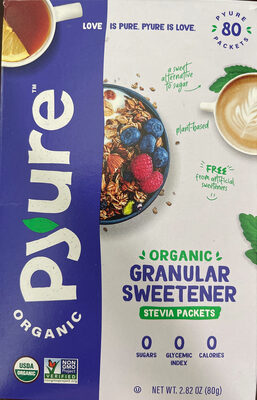 Stevia Organic Granular Sweetener Packets, Stevia