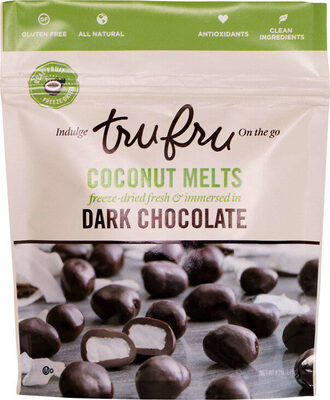 Dark Chocolate 54% Cacao Real Coconut Melts Hyper-Dried Fresh In Dark Chocolate, Dark Chocolate