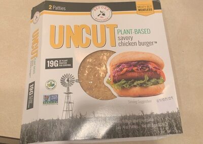 Savory Chicken Plant-Based Burger Patties, Savory Chicken